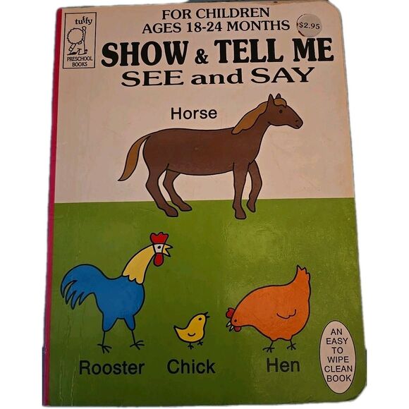 Vintage SHOW AND TELL ME (SEE AND SAY) - Hardcover Book 18-24 Months Pre-owned - Picture 1 of 8